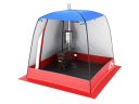 Мобильная баня-палатка МОРЖ c 2-мя окнами сине-красный в Оренбурге