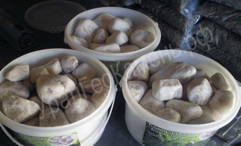 Камни для бани Кварц окатанный 15кг в Оренбурге