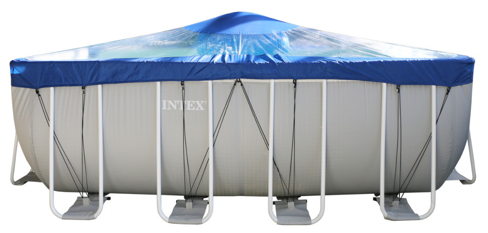 Тент для прямоугольного бассейна Intex/Bestway с надувной подушкой "Фиеста" в Оренбурге