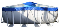 Тент для прямоугольного бассейна Intex/Bestway с надувной подушкой "Фиеста" в Оренбурге