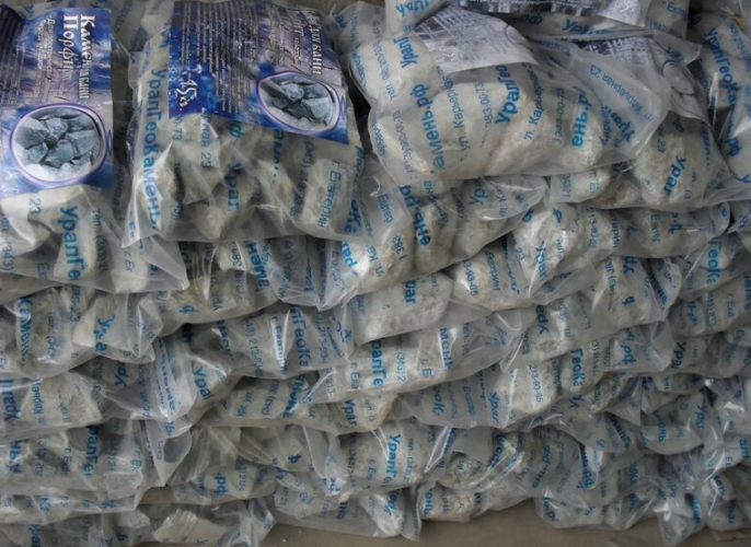 Камни для бани Порфирит Колотый 15кг в Оренбурге