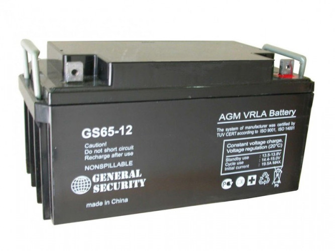 Аккумулятор General Security GS 65-12 (12 В, 65 Ач) в Оренбурге