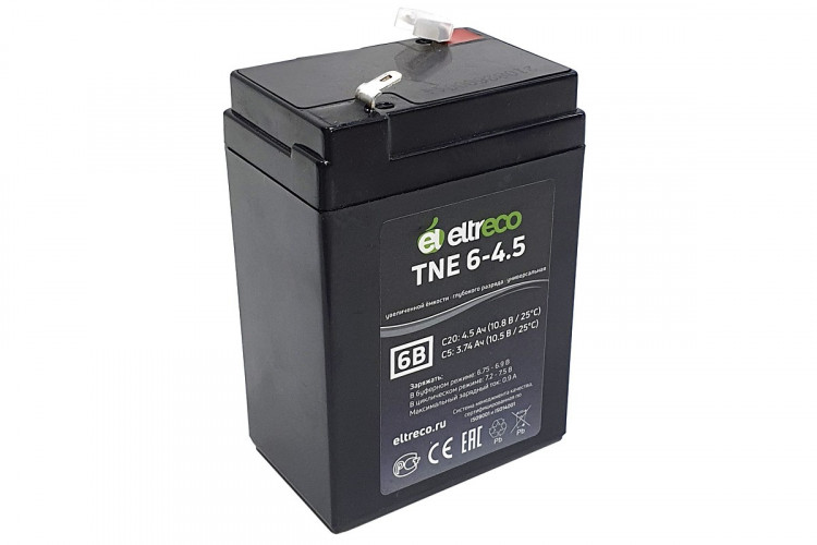 Тяговый аккумулятор Eltreco TNE6-4.5 (6V4.5A/H C20) в Оренбурге