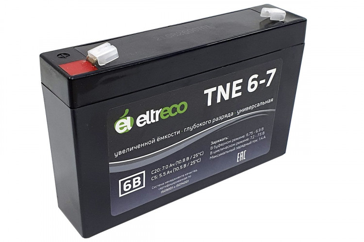 Тяговый аккумулятор Eltreco TNE6-7 (6V7A/H C20) в Оренбурге