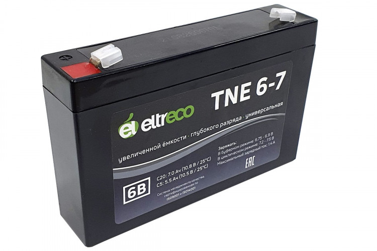 Тяговый аккумулятор Eltreco TNE6-7 (6V7A/H C20) в Оренбурге