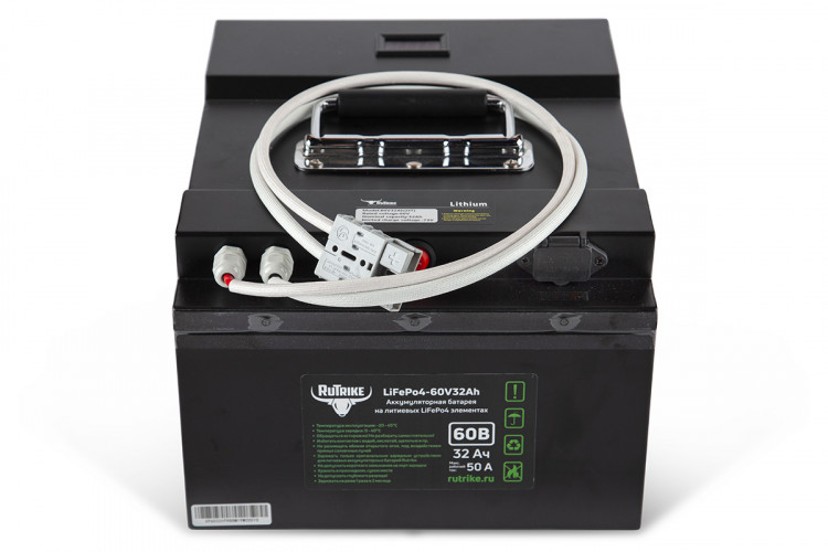 Тяговый железо-фосфатный аккумулятор RuTrike LiFePO4 60V32Ah (50А) в Оренбурге