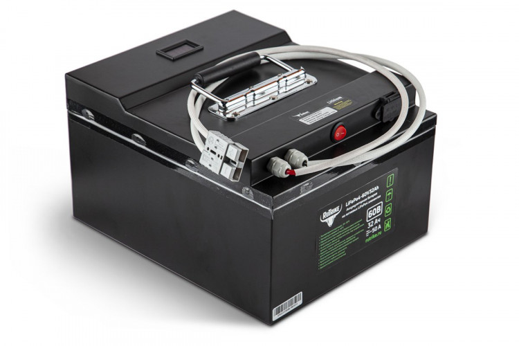 Тяговый железо-фосфатный аккумулятор RuTrike LiFePO4 60V32Ah (50А) в Оренбурге