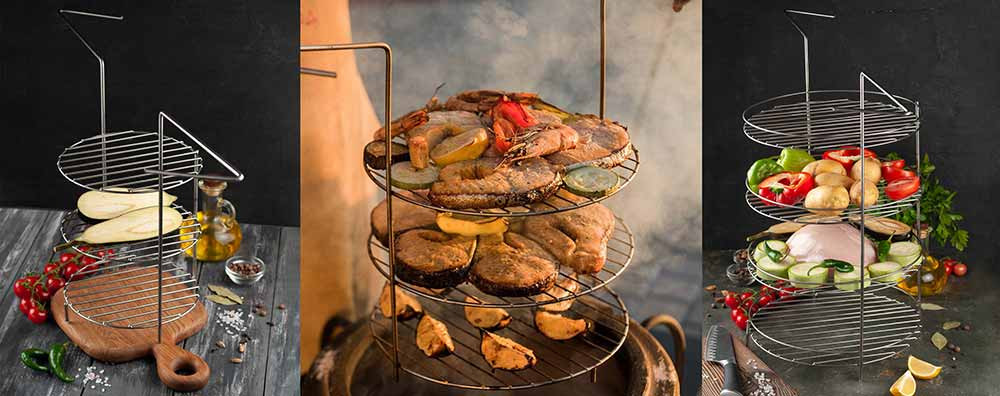 Этажерка 3-х ярусная диаметр 27 см в Оренбурге