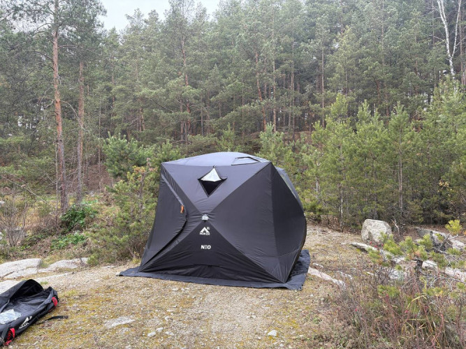 Мобильная баня-палатка МОРЖ КУБ XL NEO в Оренбурге