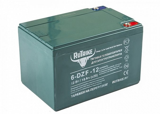 Тяговый гелевый аккумулятор RuTrike 6-DZF-12 (12V12A/H C2) в Оренбурге