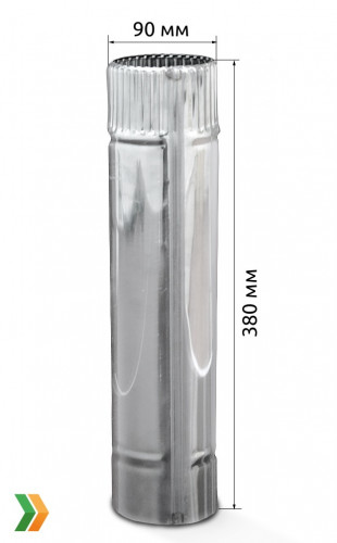 Сегмент трубы дымохода 90 мм. в Оренбурге