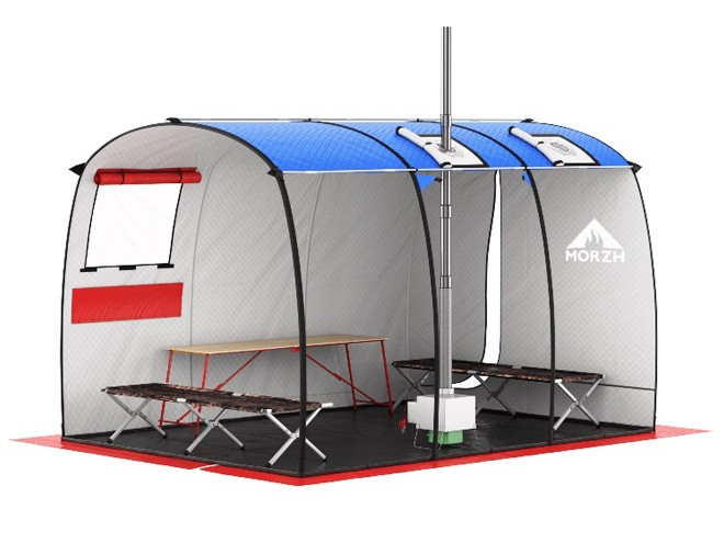 Мобильная баня-палатка МОРЖ Max (Черный) в Оренбурге