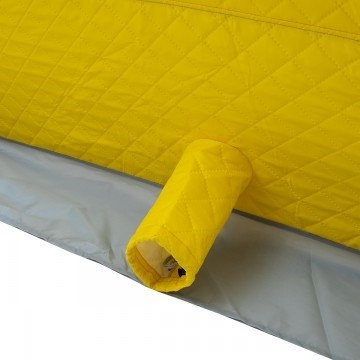 Палатка для рыбалки Helios утепл. Куб 1,8х1,8 желтый/серый в Оренбурге