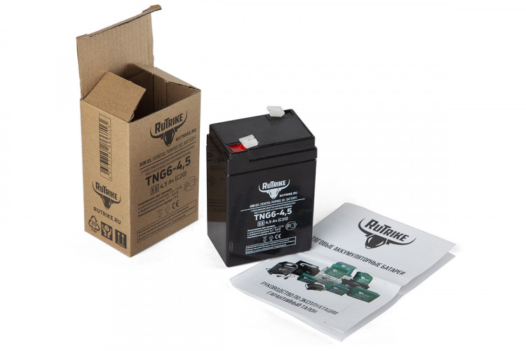Тяговый гелевый аккумулятор RuTrike TNG 6-4,5 (6V4,5A/H C20) в Оренбурге