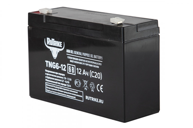 Тяговый гелевый аккумулятор RuTrike TNG 6-12 (6V12A/H C20) в Оренбурге