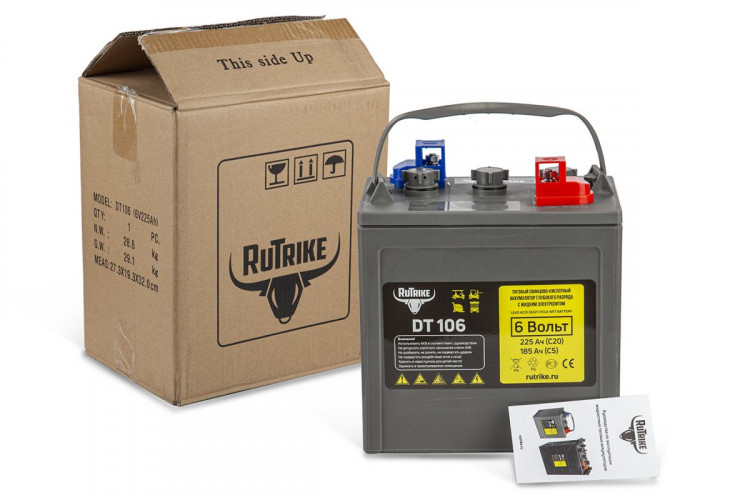 Тяговый аккумулятор RuTrike WET DT106 (T-105) 6V155A/H C3 в Оренбурге