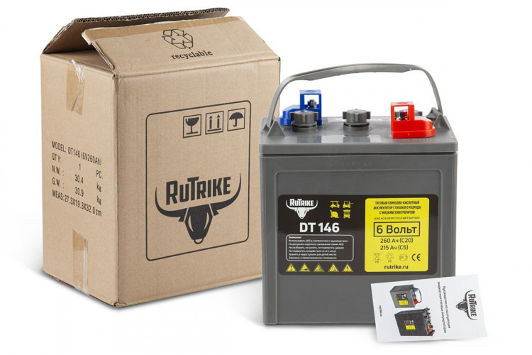 Тяговый аккумулятор RuTrike WET DT146 (T-145) 6V170A/H C3 в Оренбурге