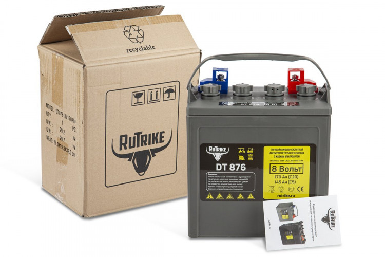 Тяговый аккумулятор RuTrike WET DT876 (T-875) 8V120A/H C3 в Оренбурге