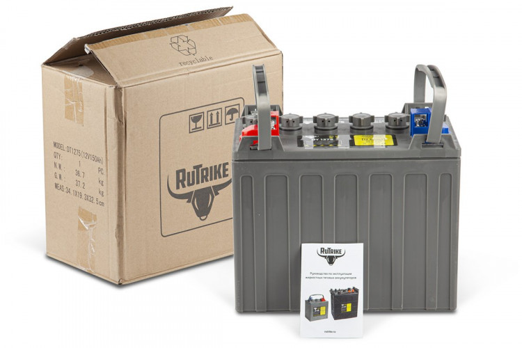 Тяговый аккумулятор RuTrike WET DT1275 (T1275) 12V100A/H C3 в Оренбурге