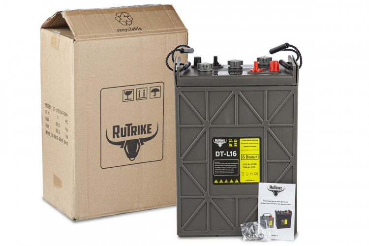 Тяговый аккумулятор RuTrike WET DTL16 (L16H-AC) 6V275A/H C3 в Оренбурге