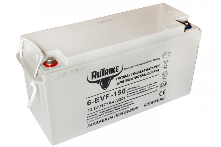 Тяговый гелевый аккумулятор RuTrike 6-EVF-150A (12V150A/H C3) в Оренбурге