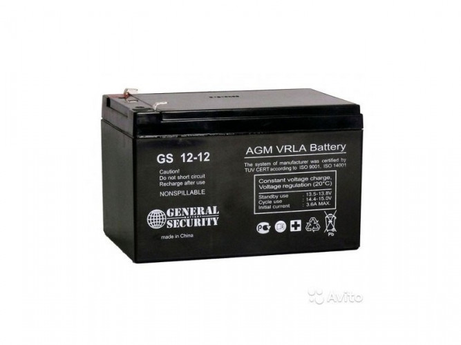 Аккумулятор General Security GS 12-12 L (12 В, 12 Ач) в Оренбурге