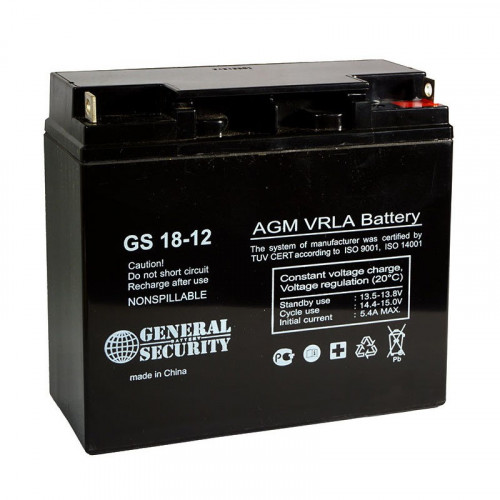 Аккумулятор General Security GS 12-18 L Kl (12 В, 18 Ач) в Оренбурге