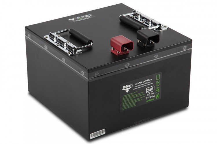 Тяговый железо-фосфатный аккумулятор RuTrike LiFePO4 24V80Ah (100A) в Оренбурге