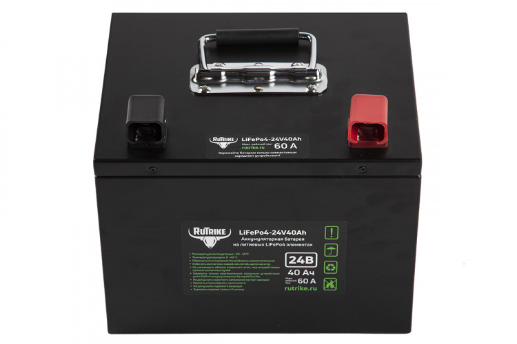 Тяговый железо-фосфатный аккумулятор RuTrike LiFePO4 24V40Ah (60A) в Оренбурге