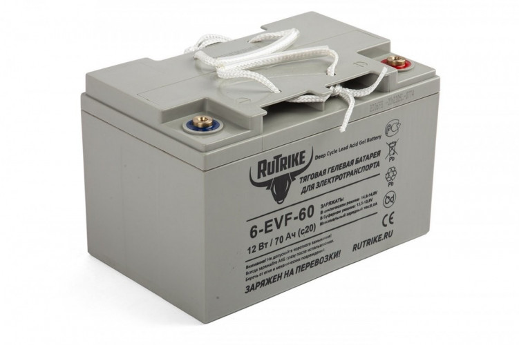 Тяговый гелевый аккумулятор RuTrike 6-EVF-60A (12V60A/H C3) в Оренбурге
