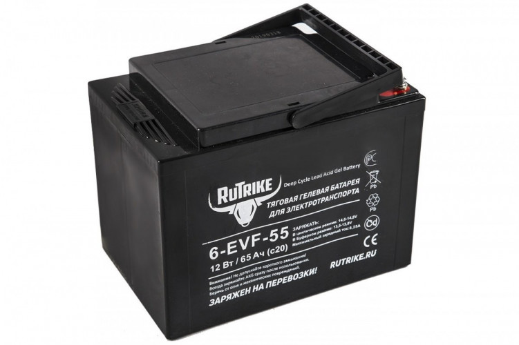 Тяговый гелевый аккумулятор RuTrike 6-EVF-55A (12V55A/H C3) в Оренбурге